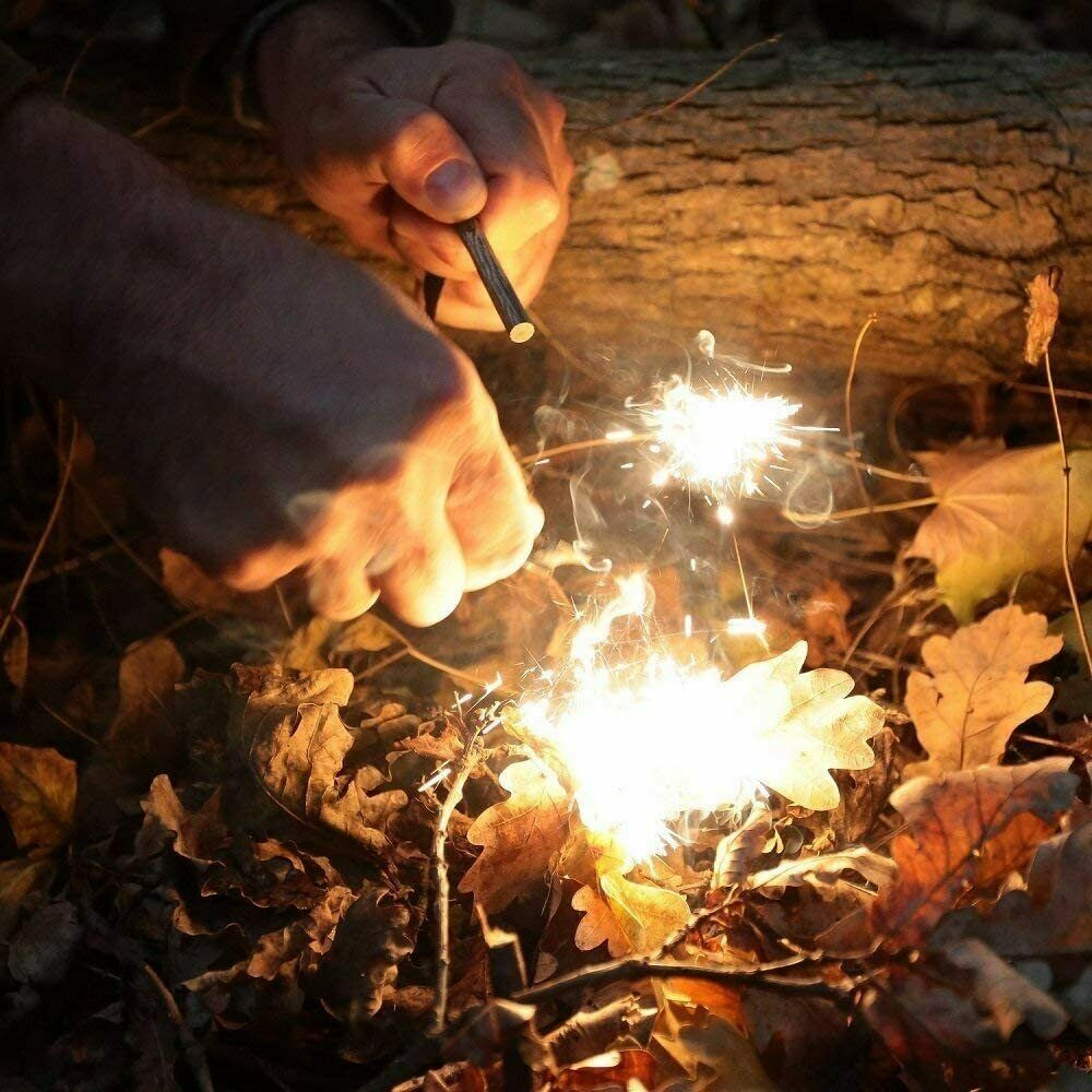 Fire Starter Flint Steel Striker Ferro Rod Waterproof Firesteel Camping Lighter Style Your Walls